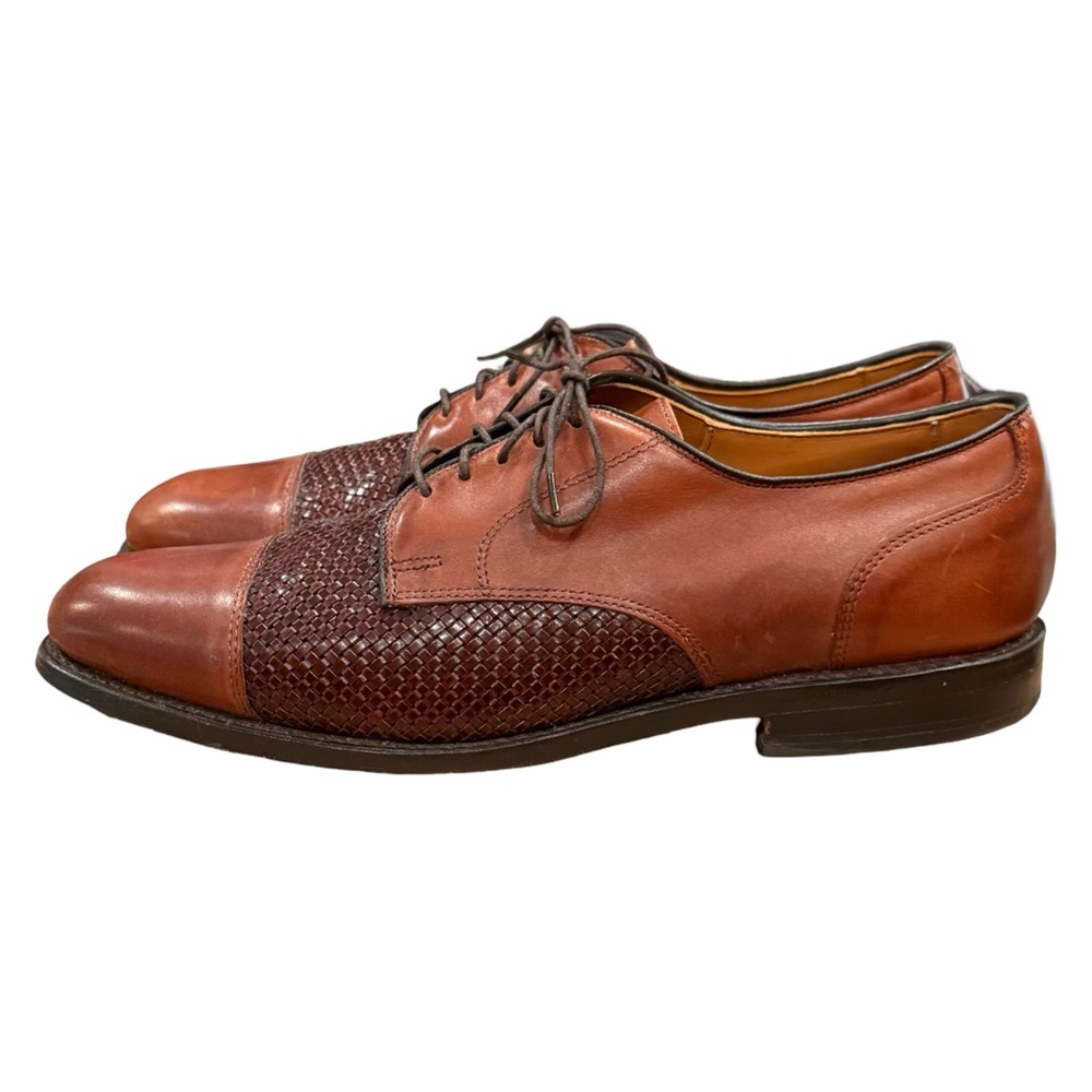 Allen Edmonds Lauderdale Oxford Lace Up Dress Leather Cap Toe Shoe Brown - Picture 4 of 11